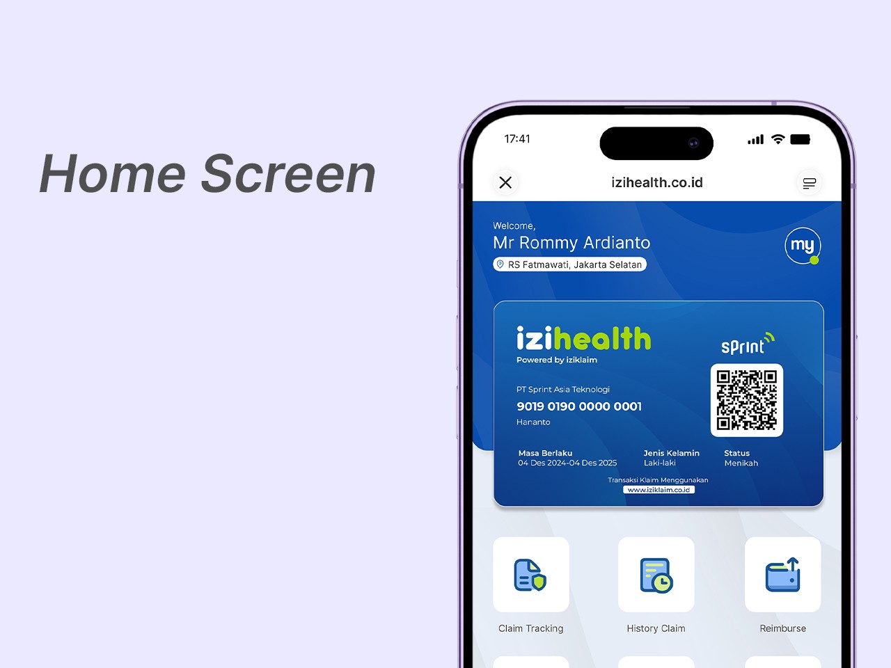 Myizihealth screen 1