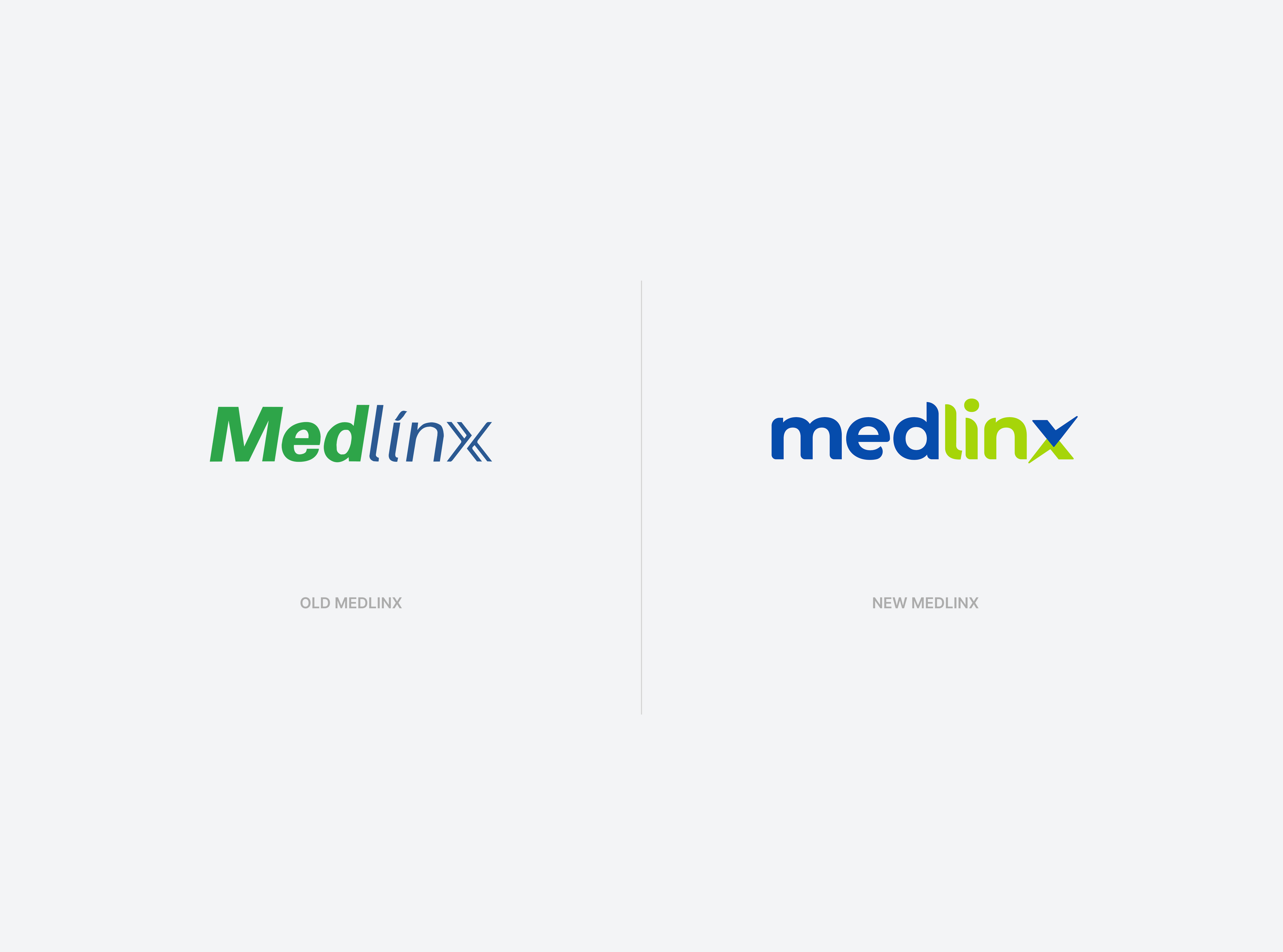 Old vs new Medlinx logo comparison