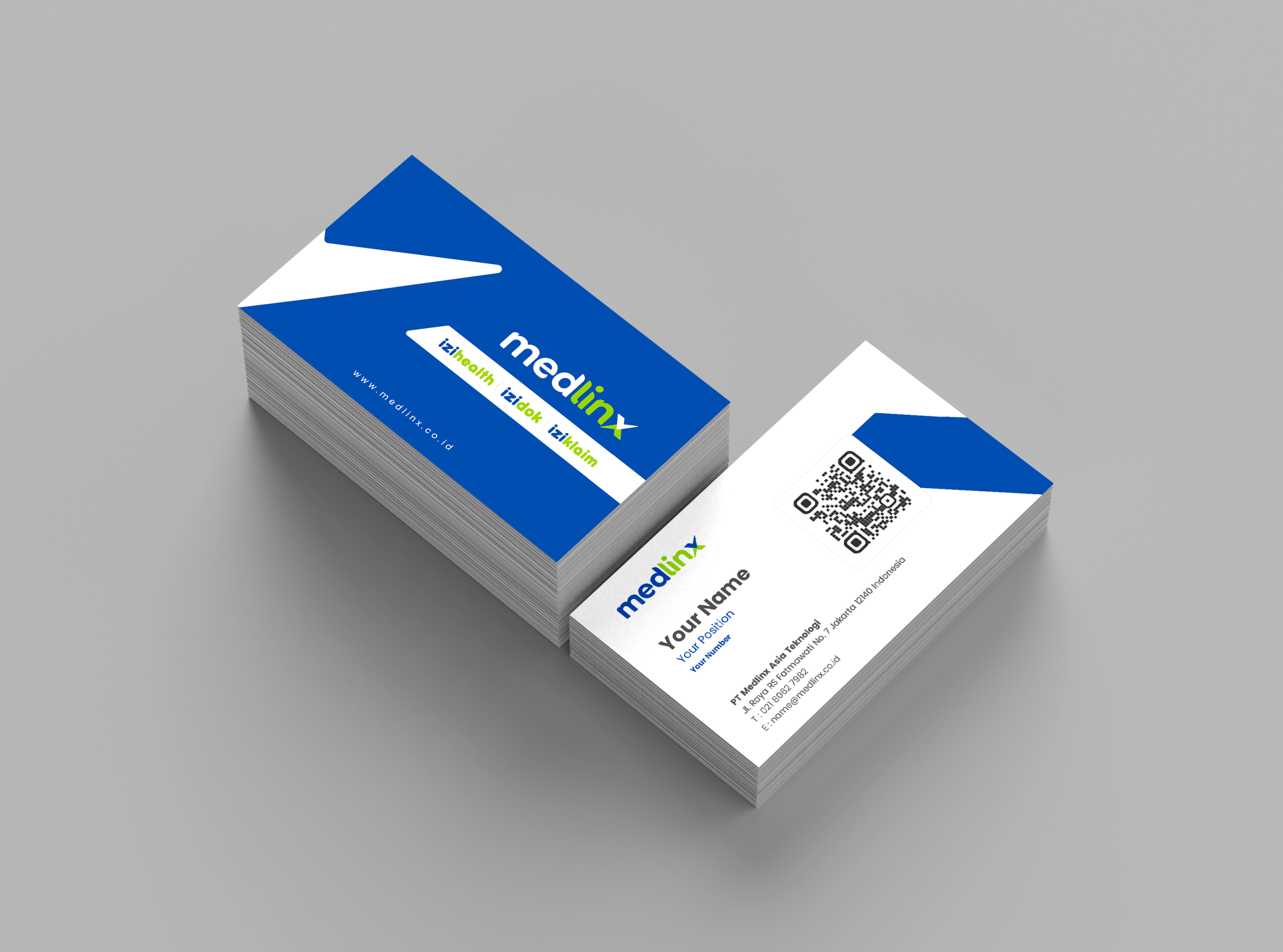 Business card front and back