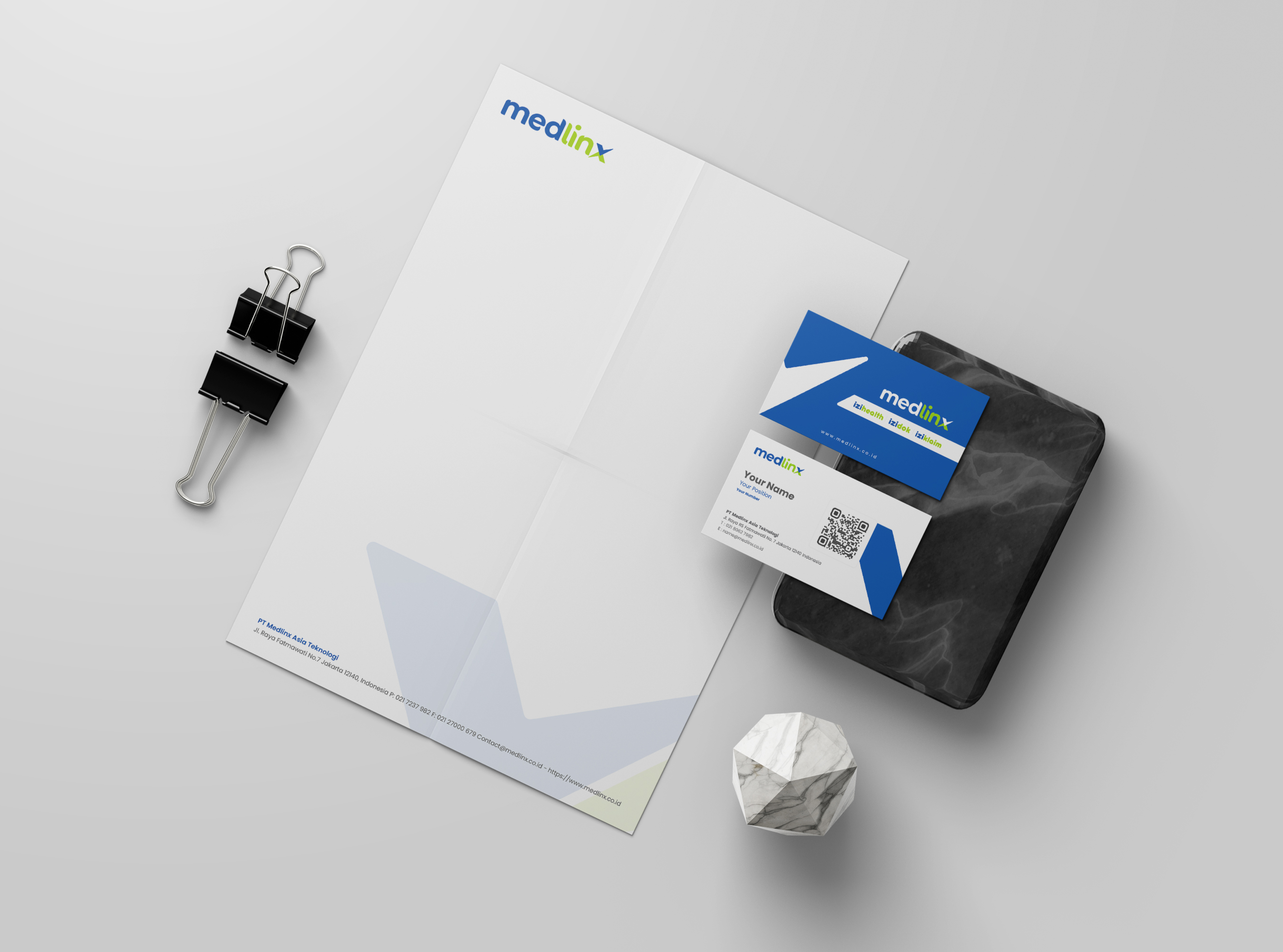 Letterhead and stationery set