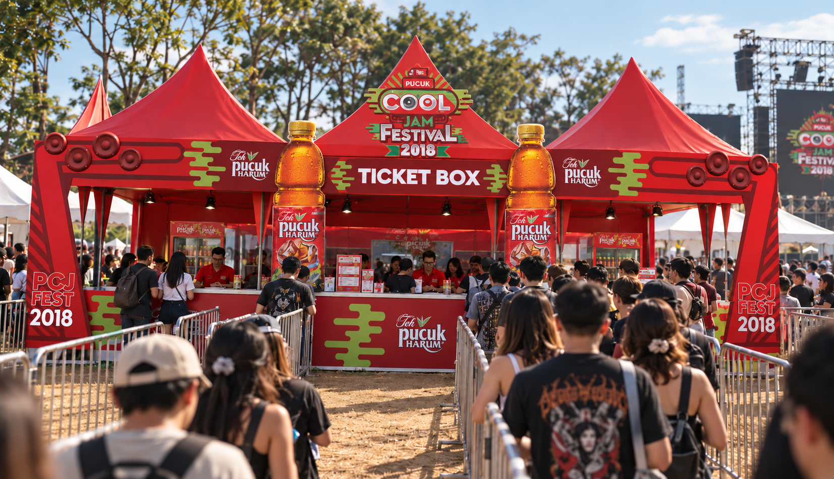 Festival ticket booth